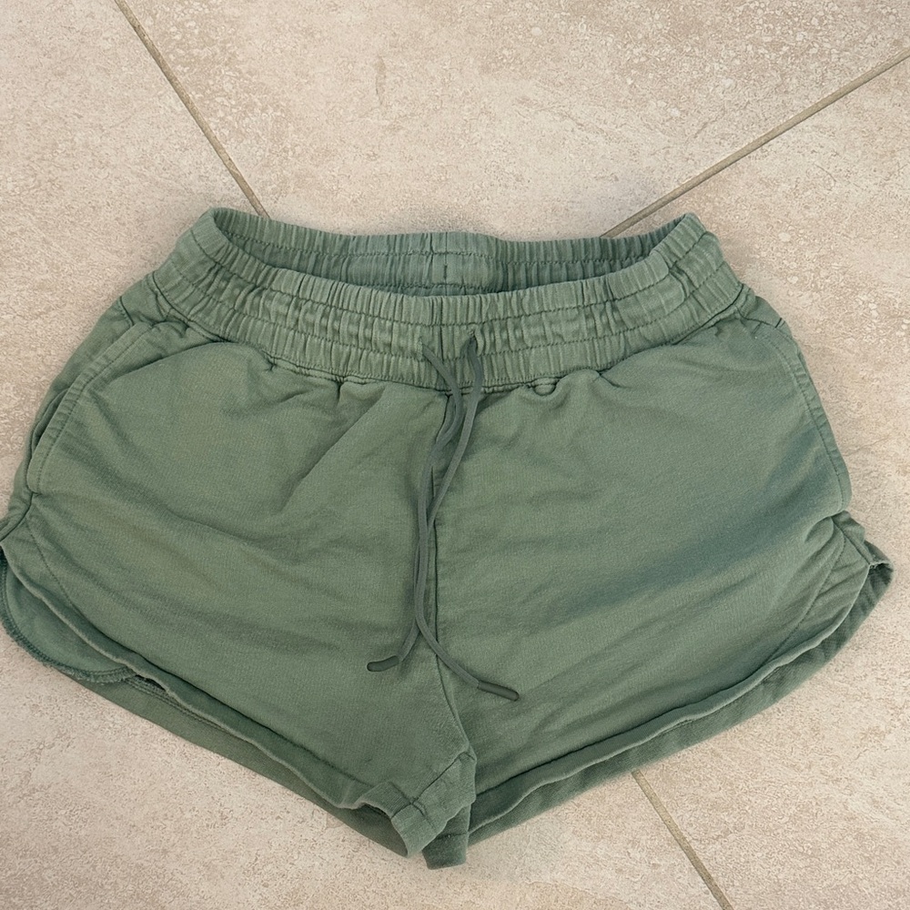 Gymshark Olive Green Athletic Drawstring Shorts - Sage Green